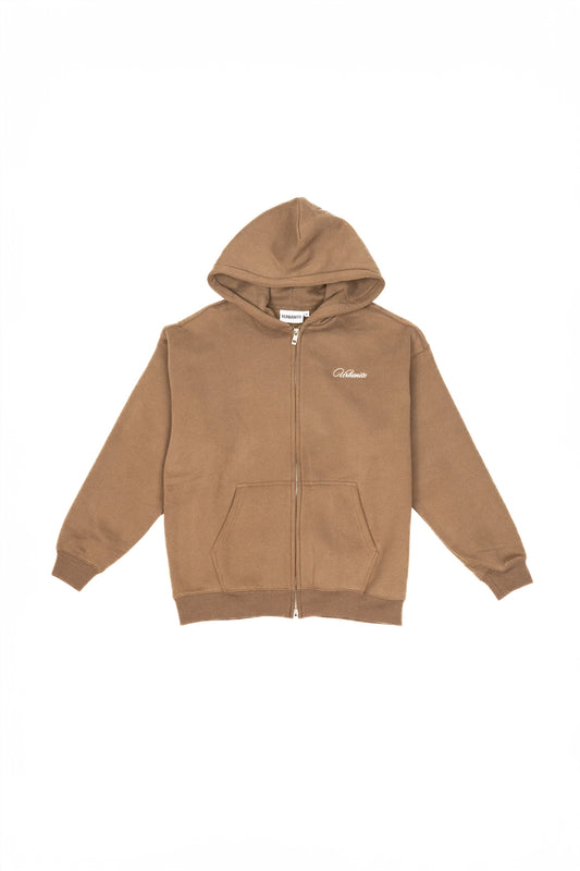 Urbanite FW24 Columbidae Brown Zipped Hoodie