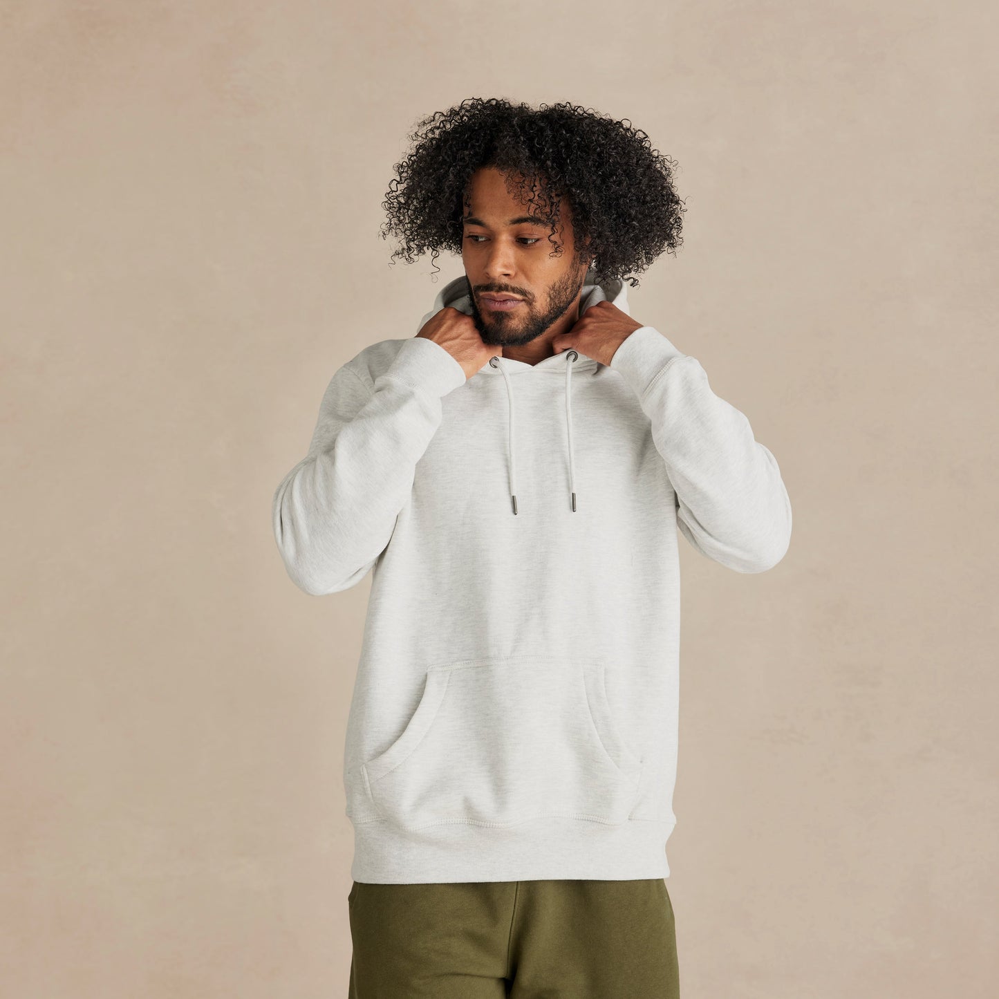 Ash Heather Heavyweight Brushed Pullover Hoodie