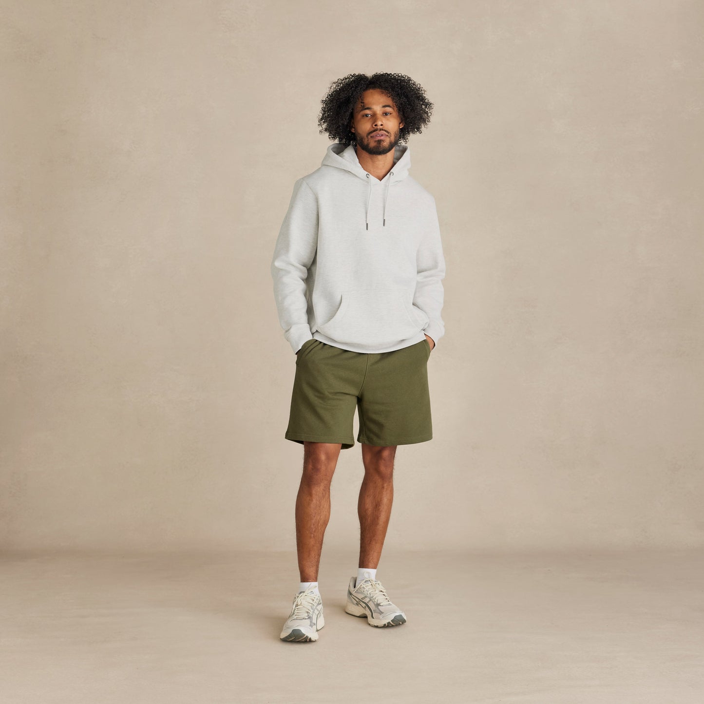 Ash Heather Heavyweight Brushed Pullover Hoodie