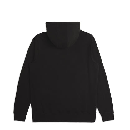 Black Midweight French Terry Pullover Hoodie