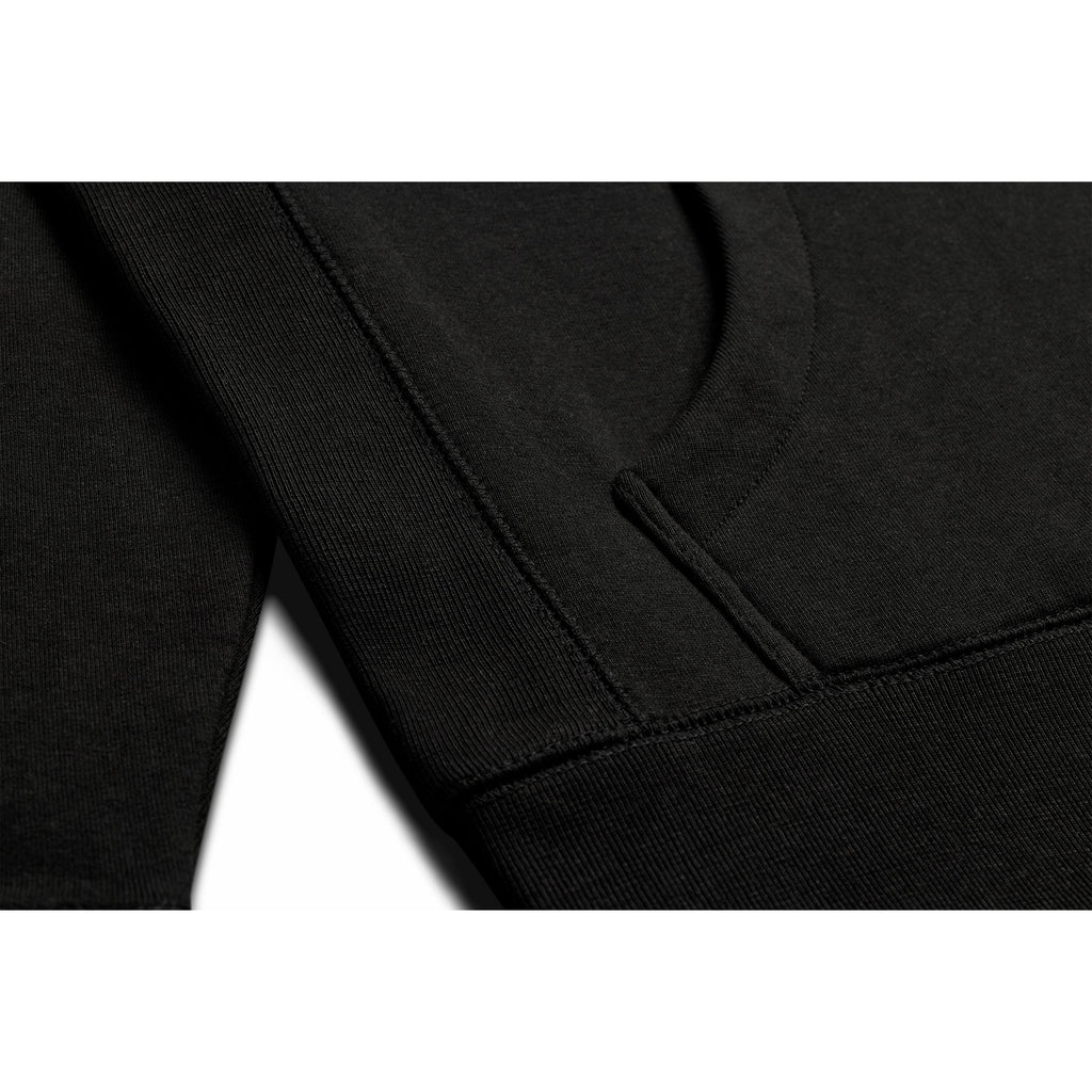 Black Heavyweight Brushed Pullover Hoodie