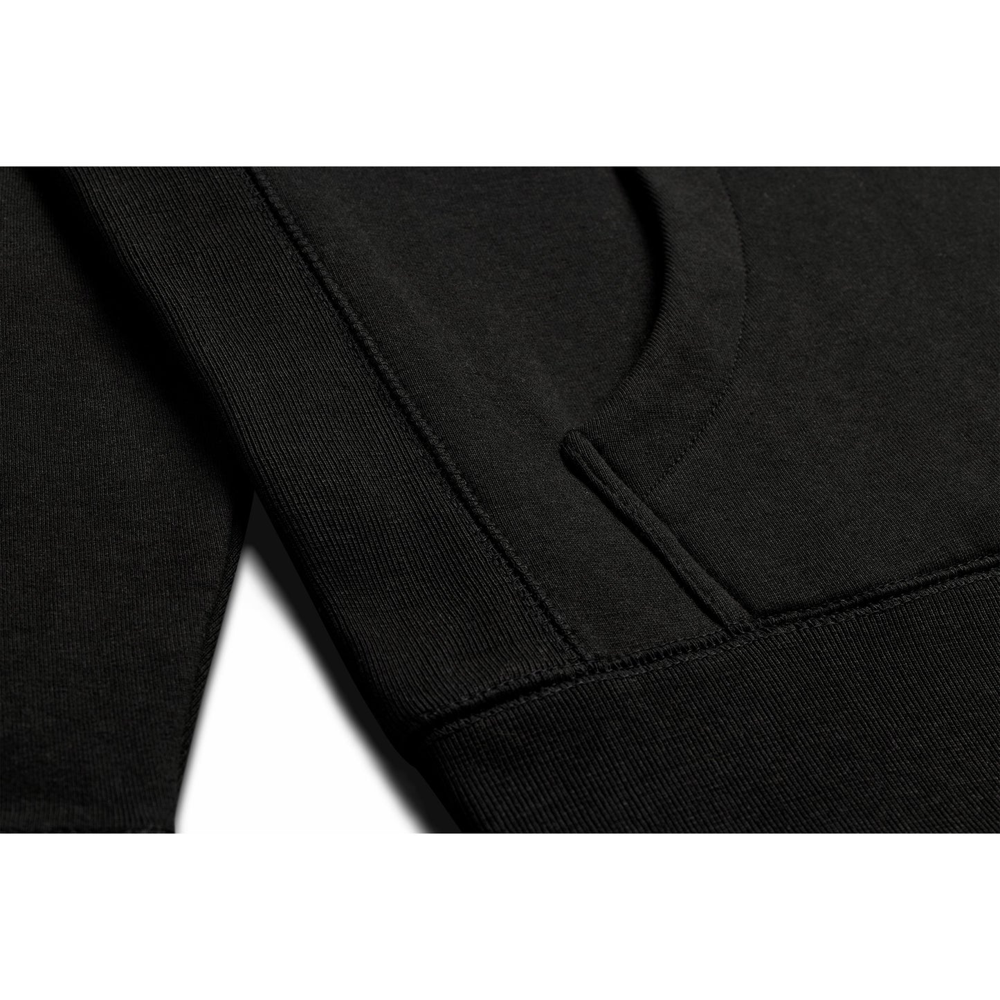 Black Heavyweight Brushed Pullover Hoodie