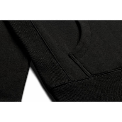 Black Heavyweight Brushed Pullover Hoodie
