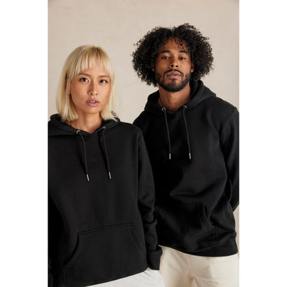 Black Heavyweight Brushed Pullover Hoodie