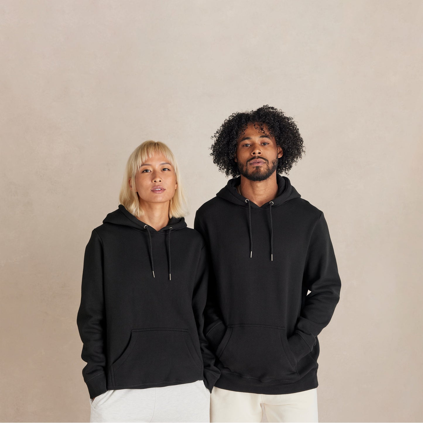 Black Heavyweight Brushed Pullover Hoodie