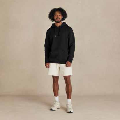 Black Heavyweight Brushed Pullover Hoodie