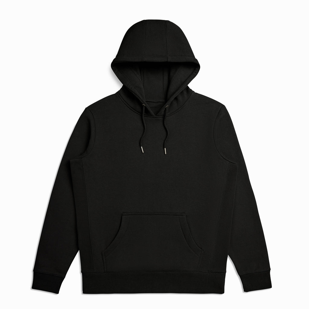 Black Heavyweight Brushed Pullover Hoodie