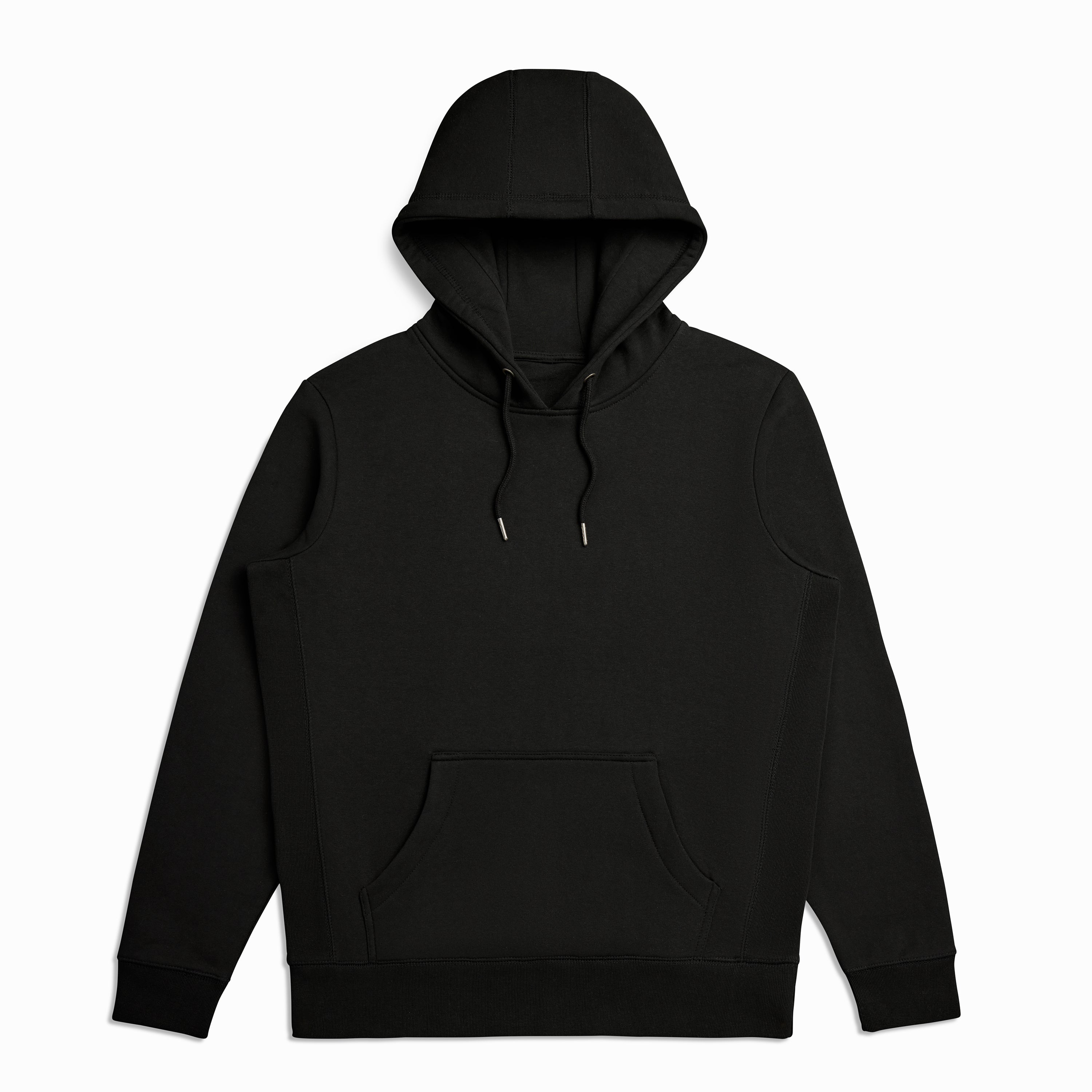 Black Heavyweight Brushed Pullover Hoodie