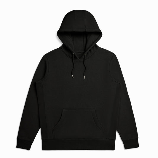 Black Heavyweight Brushed Pullover Hoodie