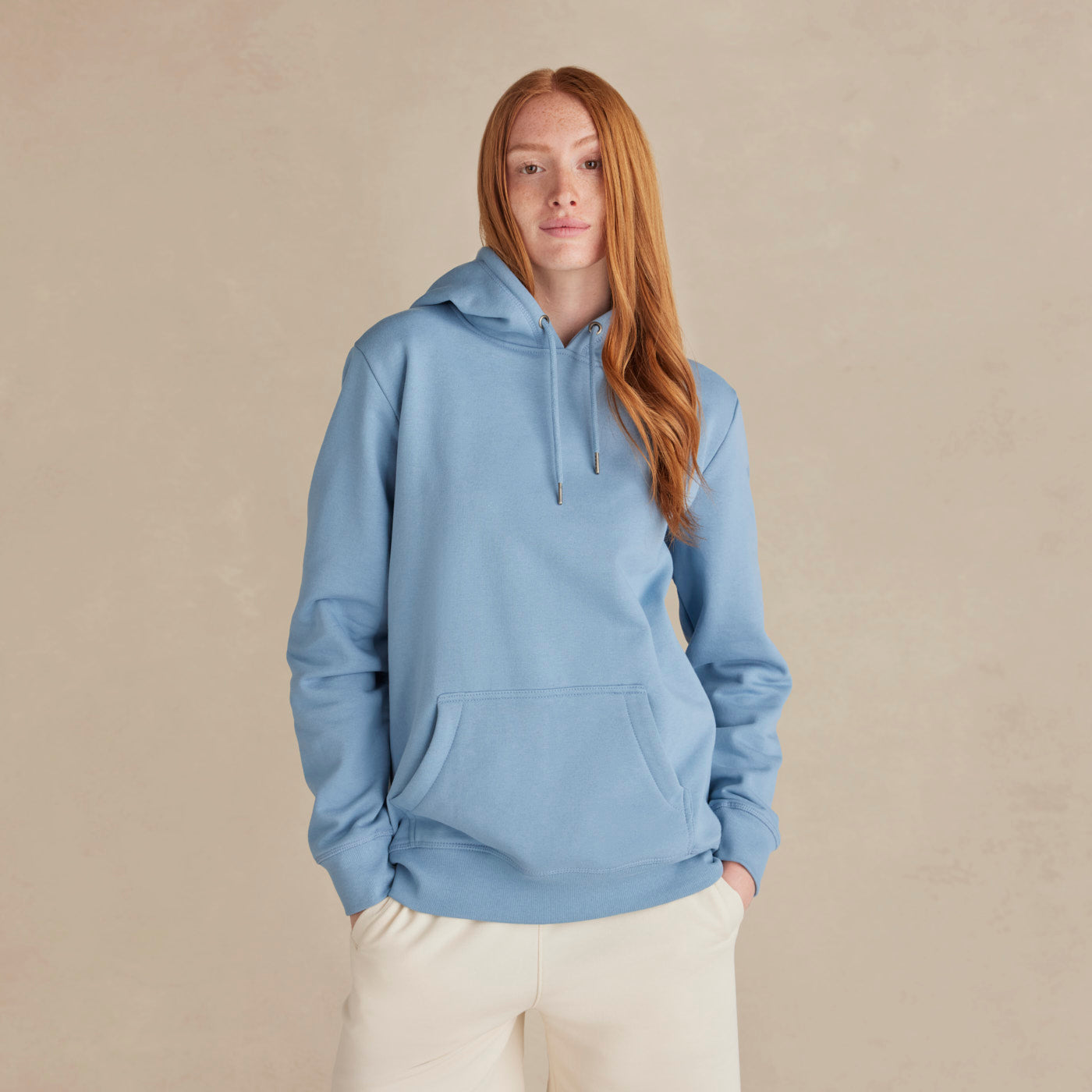 Cloudy Blue Heavyweight Brushed Pullover Hoodie