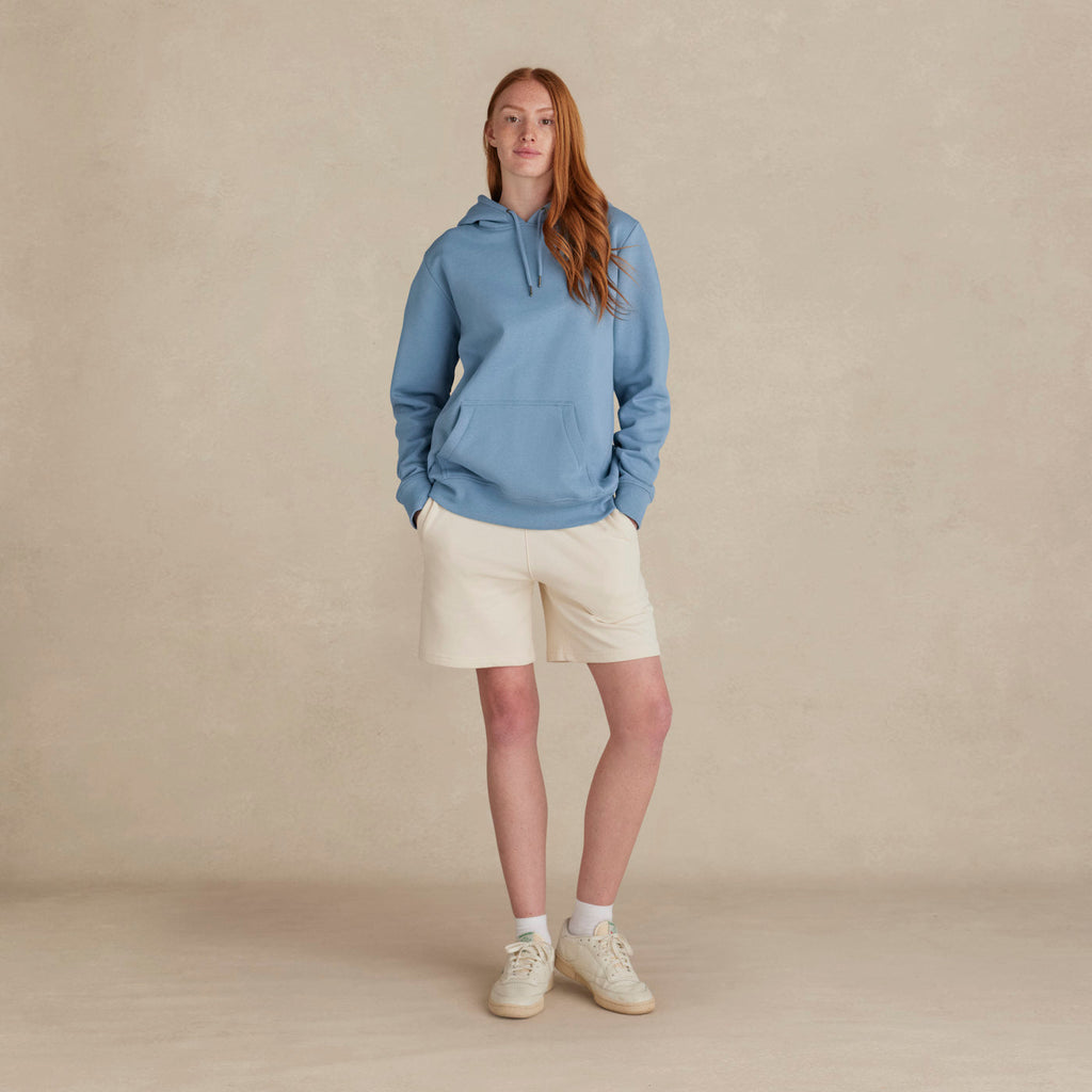 Cloudy Blue Heavyweight Brushed Pullover Hoodie