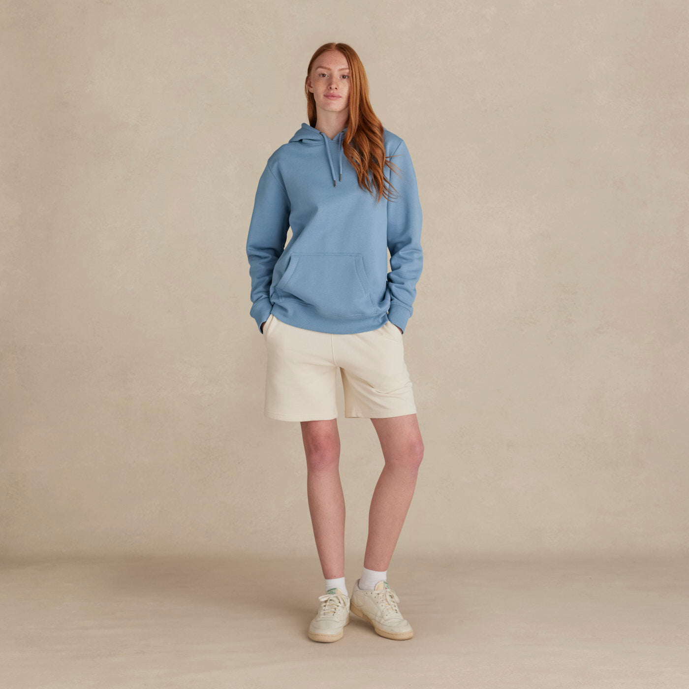 Cloudy Blue Heavyweight Brushed Pullover Hoodie