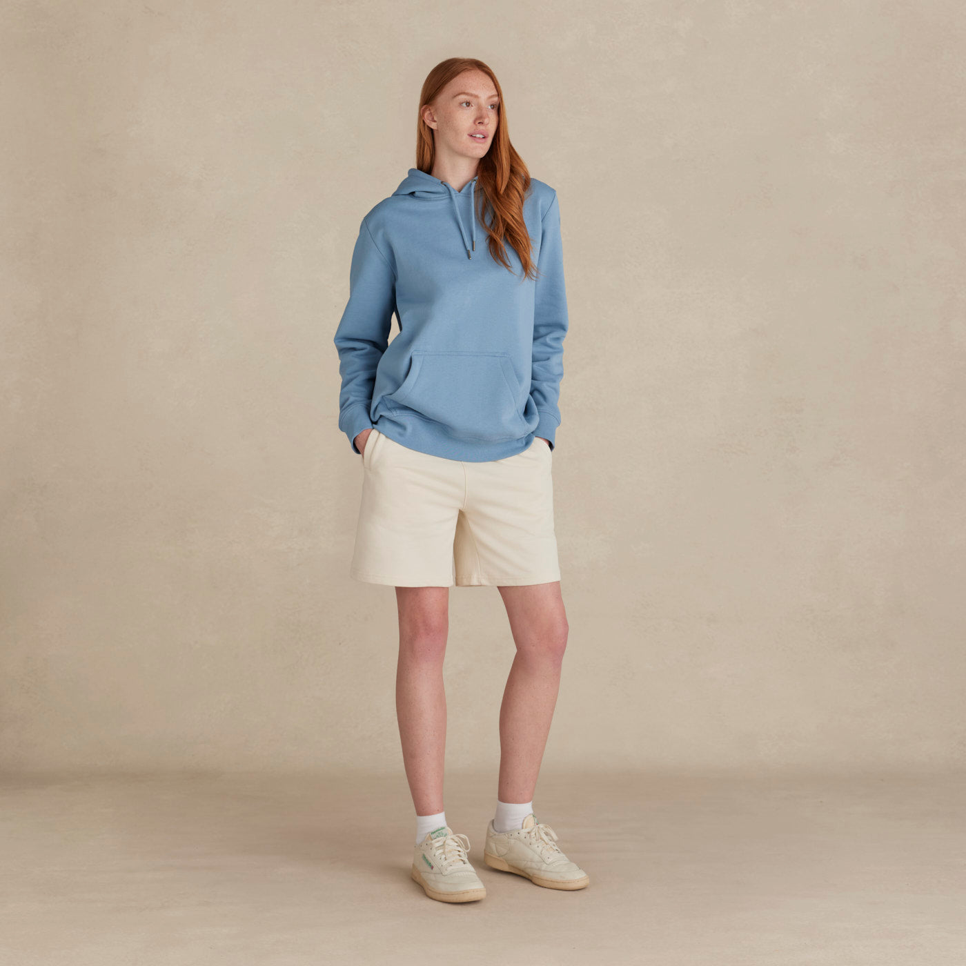 Cloudy Blue Heavyweight Brushed Pullover Hoodie