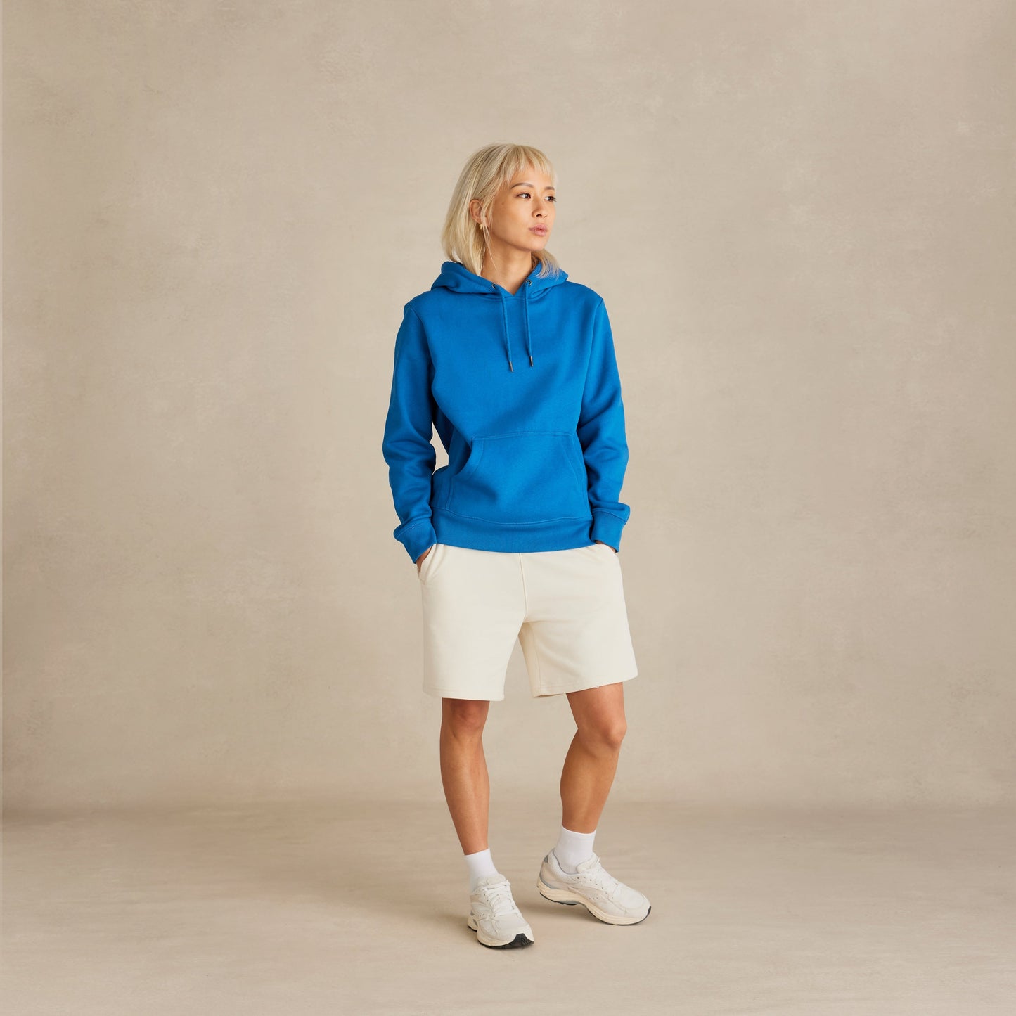 French Blue Heavyweight Brushed Pullover Hoodie