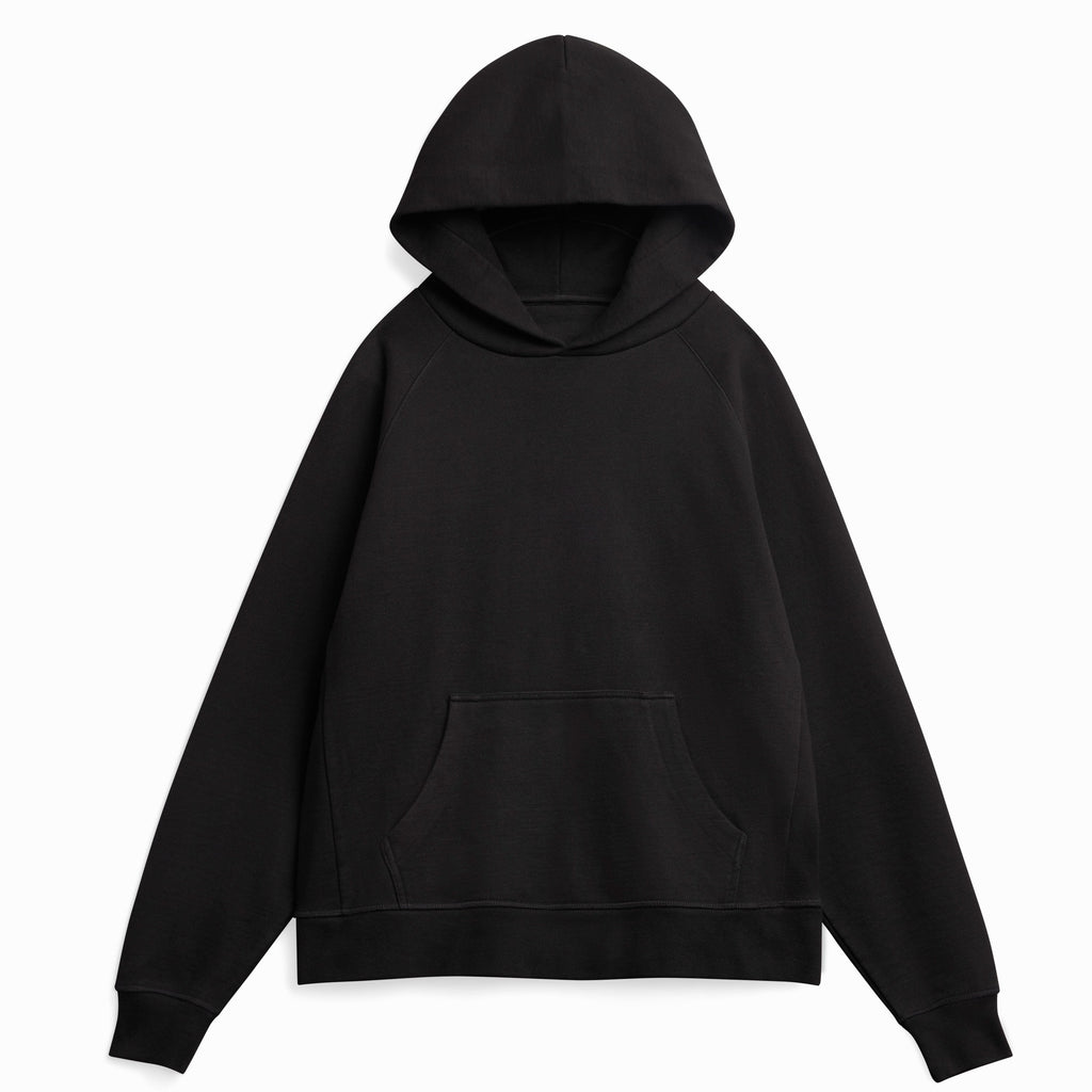 Black Ultra Heavyweight French Terry Pullover Hoodie