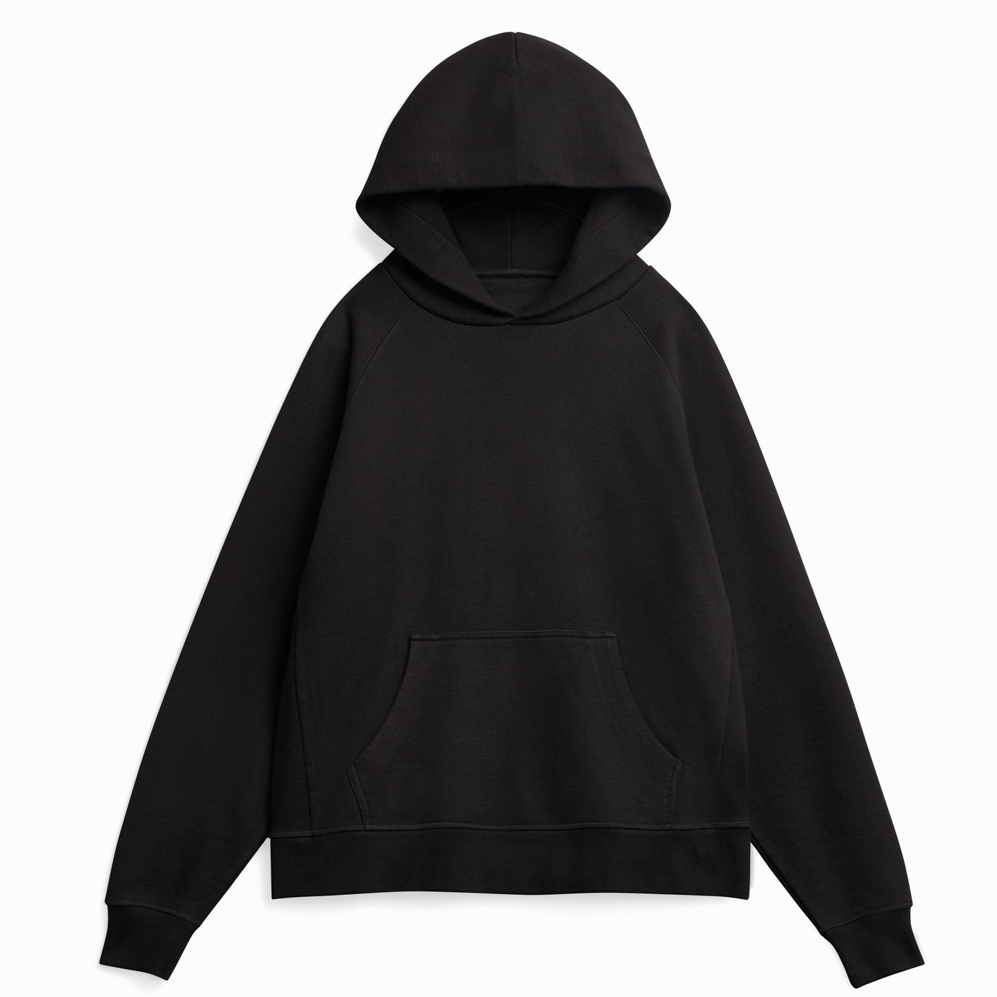 Black Ultra Heavyweight French Terry Pullover Hoodie