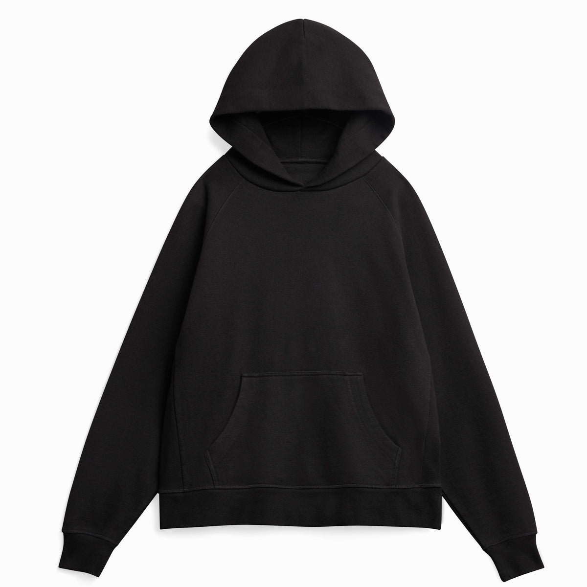 Black Ultra Heavyweight French Terry Pullover Hoodie