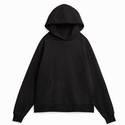 Black Ultra Heavyweight French Terry Pullover Hoodie