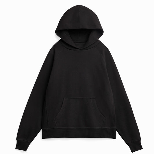 Black Ultra Heavyweight French Terry Pullover Hoodie
