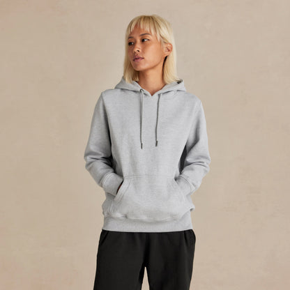 Heather Grey Heavyweight Brushed Pullover Hoodie