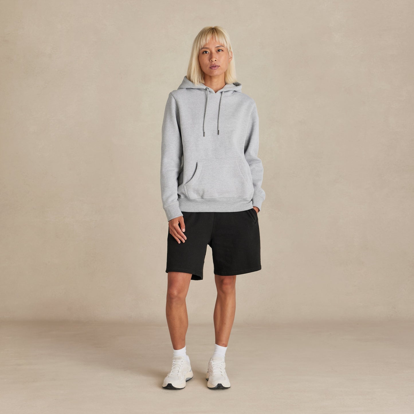 Heather Grey Heavyweight Brushed Pullover Hoodie