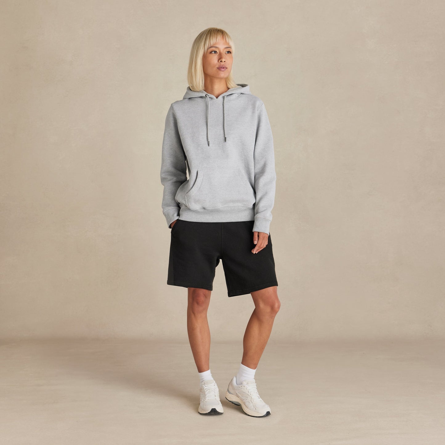 Heather Grey Heavyweight Brushed Pullover Hoodie