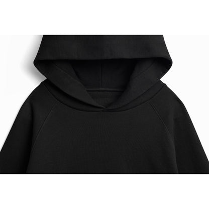 Black Ultra Heavyweight French Terry Pullover Hoodie