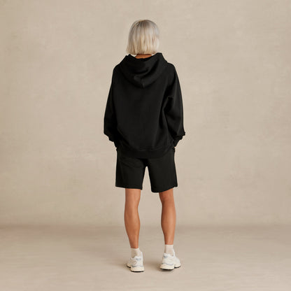 Black Ultra Heavyweight French Terry Pullover Hoodie