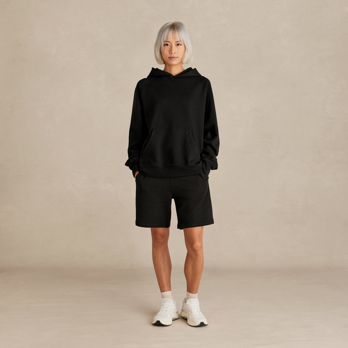 Black Ultra Heavyweight French Terry Pullover Hoodie