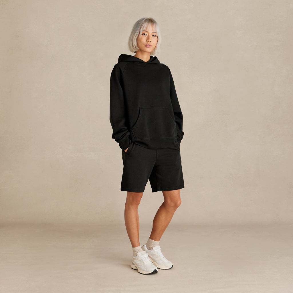 Black Ultra Heavyweight French Terry Pullover Hoodie