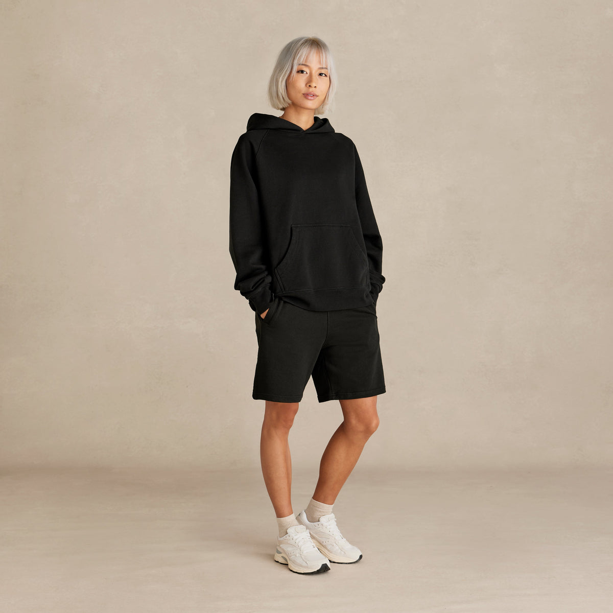 Black Ultra Heavyweight French Terry Pullover Hoodie