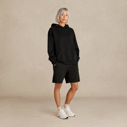 Black Ultra Heavyweight French Terry Pullover Hoodie