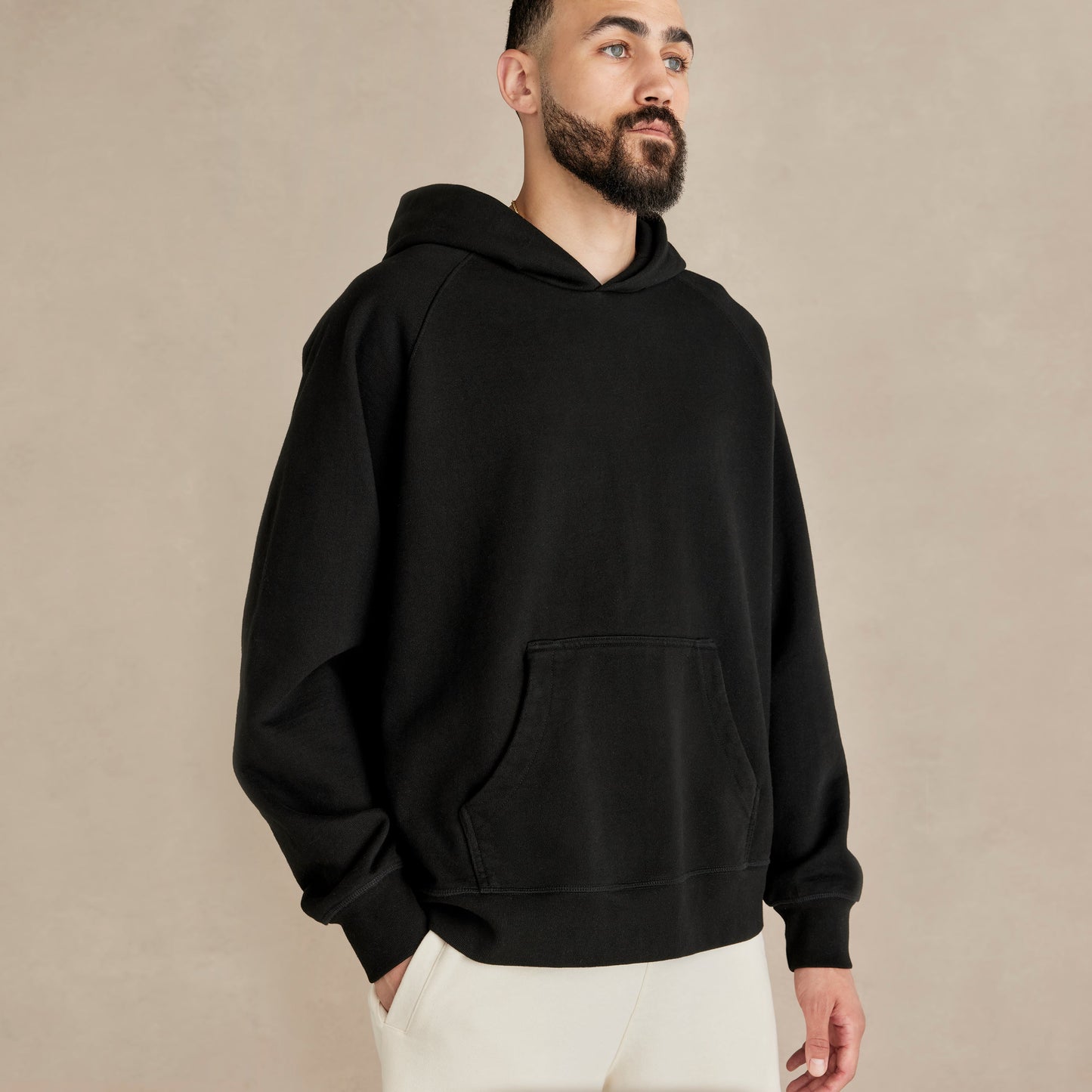 Black Ultra Heavyweight French Terry Pullover Hoodie