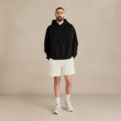Black Ultra Heavyweight French Terry Pullover Hoodie