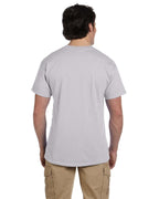 Effen asgrijs T-shirt voor heren met korte mouwen en ronde hals