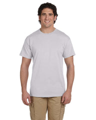 Effen asgrijs T-shirt voor heren met korte mouwen en ronde hals