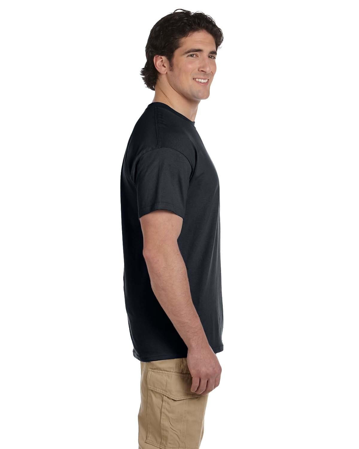 Men's Black Solid Short Sleeve Crew Neck T-Shirt