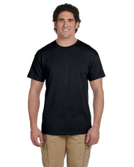 Effen zwart T-shirt voor heren met korte mouwen en ronde hals