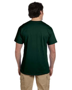 Men's Dark Green Solid Short Sleeve Crew Neck T-Shirt