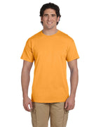 Men's Gold Solid Short Sleeve Crew Neck T-Shirt