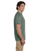 Men's Heather Green Solid Short Sleeve Crew Neck T-Shirt