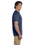Men's Heather Navy Solid Short Sleeve Crew Neck T-Shirt