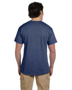 Men's Heather Navy Solid Short Sleeve Crew Neck T-Shirt