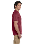 Men's Heather Red Solid Short Sleeve Crew Neck T-Shirt