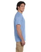 Effen lichtblauw T-shirt voor heren met korte mouwen en ronde hals