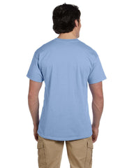 Effen lichtblauw T-shirt voor heren met korte mouwen en ronde hals