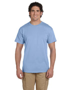 Effen lichtblauw T-shirt voor heren met korte mouwen en ronde hals