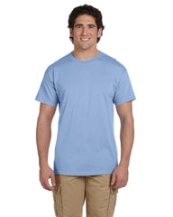 Effen lichtblauw T-shirt voor heren met korte mouwen en ronde hals