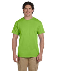 Effen lime T-shirt voor heren met korte mouwen en ronde hals
