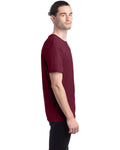 Effen maroon T-shirt voor heren met korte mouwen en ronde hals